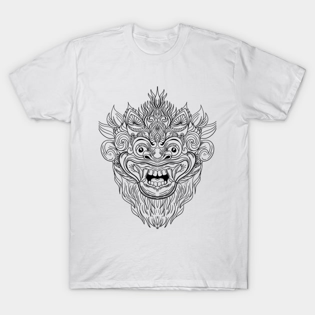 Barong mask illustration T-Shirt by MEJIKU